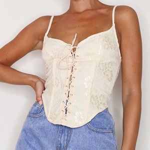 Lace Up Corset Crop